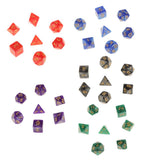 7X Polyhedral Dice 16mm for Dungeons and Dragons DND MTG Table Games Black