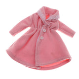 Maxbell Adjustable Doll Stand Display Holder And Pink Plush Coat For Barbie Dolls