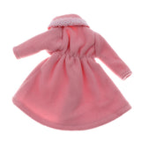 Maxbell Adjustable Doll Stand Display Holder And Pink Plush Coat For Barbie Dolls