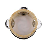 Maxbell Hand Held Tambourine Drum Bell Metal Jingles Musical Educational Toy 4''+8''