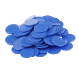Maxbell 100x Plastic Casino Poker Chips Bingo Markers Token Board Game Toy Gift Blue - Aladdin Shoppers