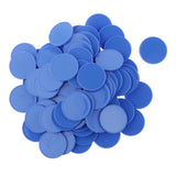 Maxbell 100x Plastic Casino Poker Chips Bingo Markers Token Board Game Toy Gift Blue - Aladdin Shoppers