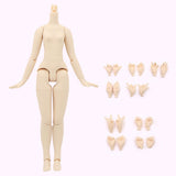 Maxbell Natural Skin Nude Body and Cute School Uniform Clothes for 1/6 Blythe Doll