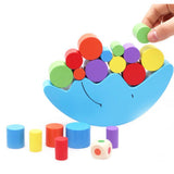 Maxbell 2 Sets Wooden Moon & Elephant Beam Balance Stacking Blocks Educational Toy