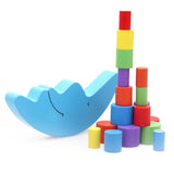 Maxbell 2 Sets Wooden Moon & Elephant Beam Balance Stacking Blocks Educational Toy