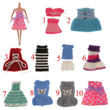 Pink Knit Strapless Dress w. Wrap Clothes Outfit for 29cm Barbie Doll Dress