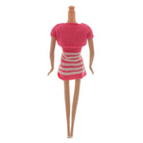 Pink Knit Strapless Dress w. Wrap Clothes Outfit for 29cm Barbie Doll Dress