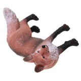 Maxbell Realistic Red Lowrie + Little Brown Bear Wildlife Animal Model Kids Toy