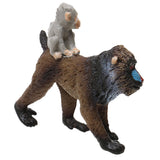 Maxbell Maxbell Realistic Mandrill Female With Baby Monkey Animal Model Figurine Kids Toy