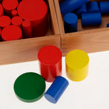 Maxbell Maxbell Beechwood Montessori 4 Sets Knobless Cylinders Kids Childrens Educational Toy