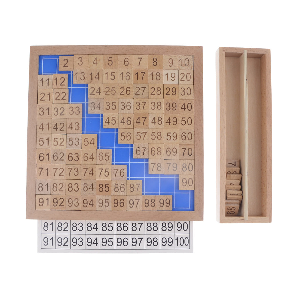 Maxbell Maxbell Beechwood Montessori Material - 1:100 Consecutive Numbers