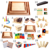 Maxbell Wooden Small Rectangle Tray for Montessori Early Educational Toys Kids Gift