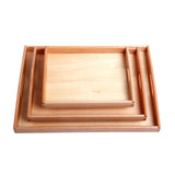 Maxbell Wooden Small Rectangle Tray for Montessori Early Educational Toys Kids Gift