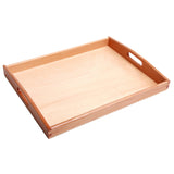 Maxbell Wooden Small Rectangle Tray for Montessori Early Educational Toys Kids Gift