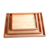 Maxbell Wooden Small Rectangle Tray for Montessori Early Educational Toys Kids Gift