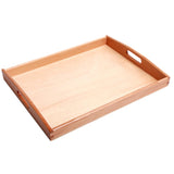 Maxbell Wooden Small Rectangle Tray for Montessori Early Educational Toys Kids Gift