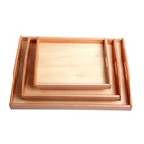 Maxbell Wooden Small Rectangle Tray for Montessori Early Educational Toys Kids Gift