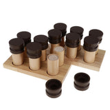 Maxbell Maxbell Wooden Montessori Sensorial Material Scent Holder Box Smelling Bottle Cylinder