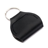 Keyring Guitar Picks Holder Bag Leather-Black