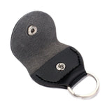 Keyring Guitar Picks Holder Bag Leather-Black