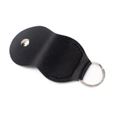 Keyring Guitar Picks Holder Bag Leather-Black