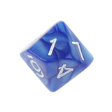 Pack of 10pcs Pearl Blue D10 Ten Sided Game Dice D&D TRPG Games Party Supplies Toys