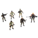 6 Police Male Soldiers with Weapons Model Kids Play Action Figure Toys Gift