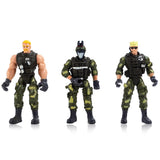 6 Police Male Soldiers with Weapons Model Kids Play Action Figure Toys Gift