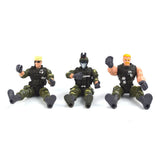 6 Police Male Soldiers with Weapons Model Kids Play Action Figure Toys Gift