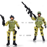 6 Police Male Soldiers with Weapons Model Kids Play Action Figure Toys Gift