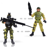 6 Police Male Soldiers with Weapons Model Kids Play Action Figure Toys Gift