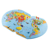 Maxbell Maxbell Wooden World Map and 36 Flags Matching Puzzle Wall Map Geography Kids Educational Toy