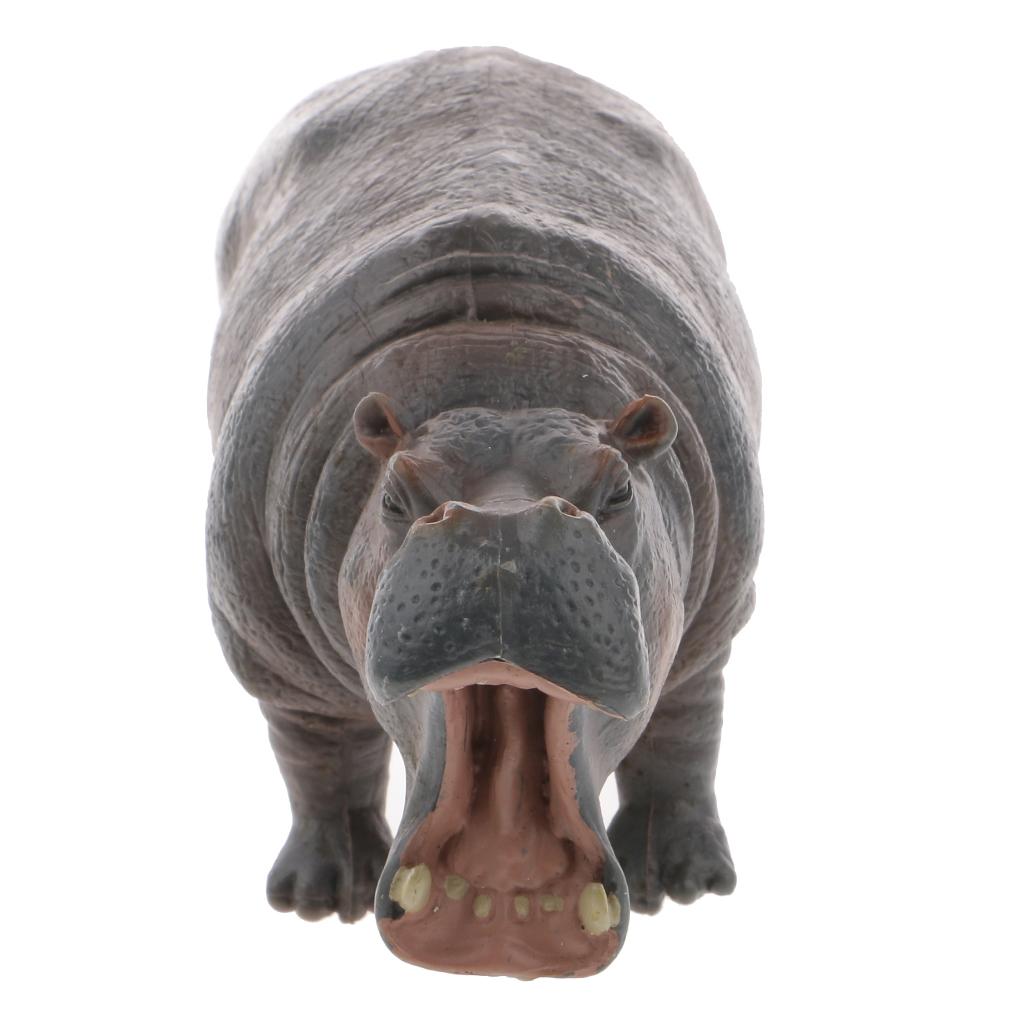 Maxbell Maxbell Realistic Hippopotamus Wild Animal Figurine Model Action Figure Kid Toy Gift