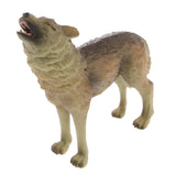 Maxbell Maxbell Realistic Howling Wolf Wild Animal Figurine Model Action Figure Kid Toy Gift