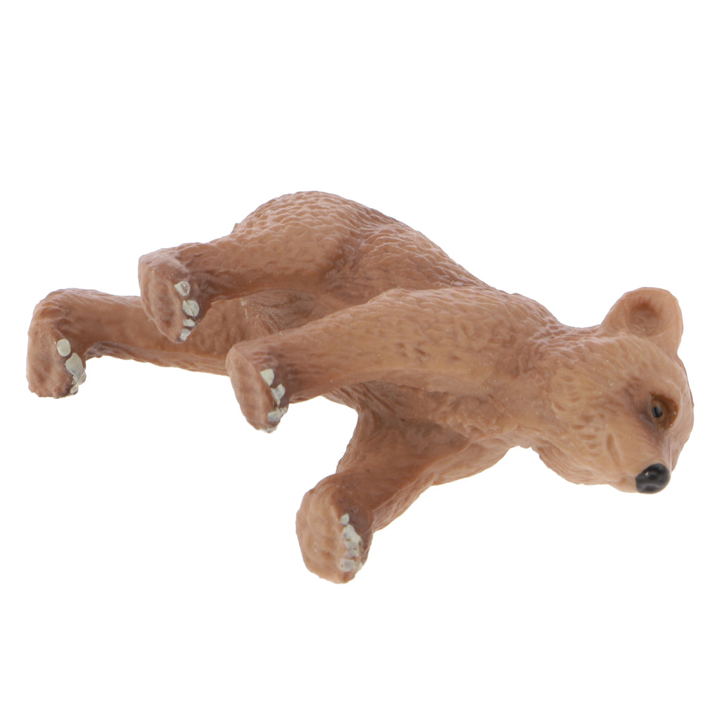 Maxbell Maxbell Realistic Little Brown Bear Wild Animal Figurine Model Action Figure Kid Toy