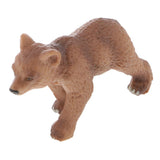 Maxbell Realistic Red Lowrie + Little Brown Bear Wildlife Animal Model Kids Toy