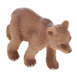 Maxbell Realistic Red Lowrie + Little Brown Bear Wildlife Animal Model Kids Toy