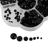 510 Pieces 3-12mm Round Plastic Black Flat Eye for for Stuffed Dolls DIY Making