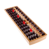 Maxbell Maxbell 13 Rods Portable Plastic Beads Column Abacus Counting Number Soroban Calculating Tool Educational Math Toy Brown Beads Black Frame