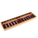 Maxbell Maxbell 13 Rods Portable Plastic Beads Column Abacus Counting Number Soroban Calculating Tool Educational Math Toy Brown Beads Black Frame