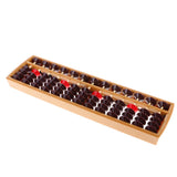 Maxbell Maxbell 13 Rods Portable Plastic Beads Column Abacus Counting Number Soroban Calculating Tool Educational Math Toy Brown Beads Black Frame