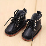 10xPair of Cute PU Leather Boots Shoes Fit for 12'' Blythe Doll Dress Up Black
