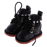 10xPair of Cute PU Leather Boots Shoes Fit for 12'' Blythe Doll Dress Up Black