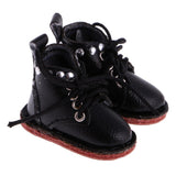 10xPair of Cute PU Leather Boots Shoes Fit for 12'' Blythe Doll Dress Up Black