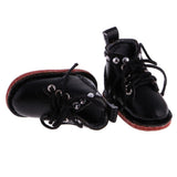 10xPair of Cute PU Leather Boots Shoes Fit for 12'' Blythe Doll Dress Up Black