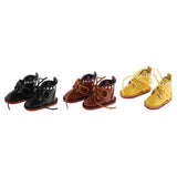 10xPair of Cute PU Leather Boots Shoes Fit for 12'' Blythe Doll Dress Up Black