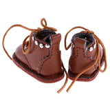 10xPair of Cute PU Leather Boots Shoes Fit for 12'' Blythe Doll Dress Up Brown