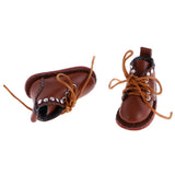 10xPair of Cute PU Leather Boots Shoes Fit for 12'' Blythe Doll Dress Up Brown