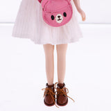 10xPair of Cute PU Leather Boots Shoes Fit for 12'' Blythe Doll Dress Up Brown