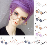 Maxbell 2 Pieces 1/3 BJD Hippy Round Glasses Eyewear for SD DOD Doll